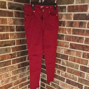 Crown & Ivy Bold Red Skinny Pants